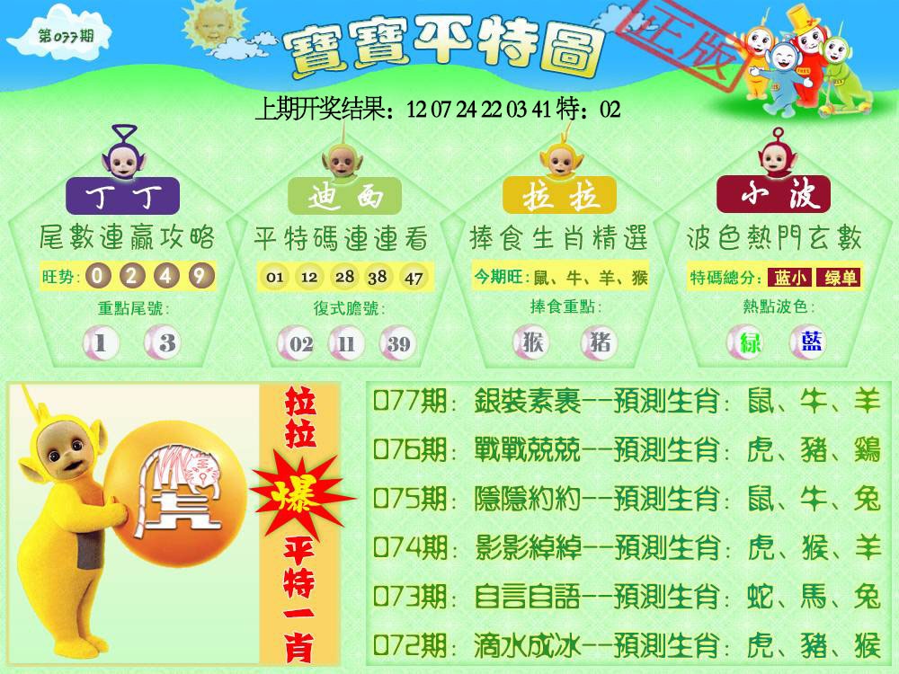 077期天线宝宝平特图[图]